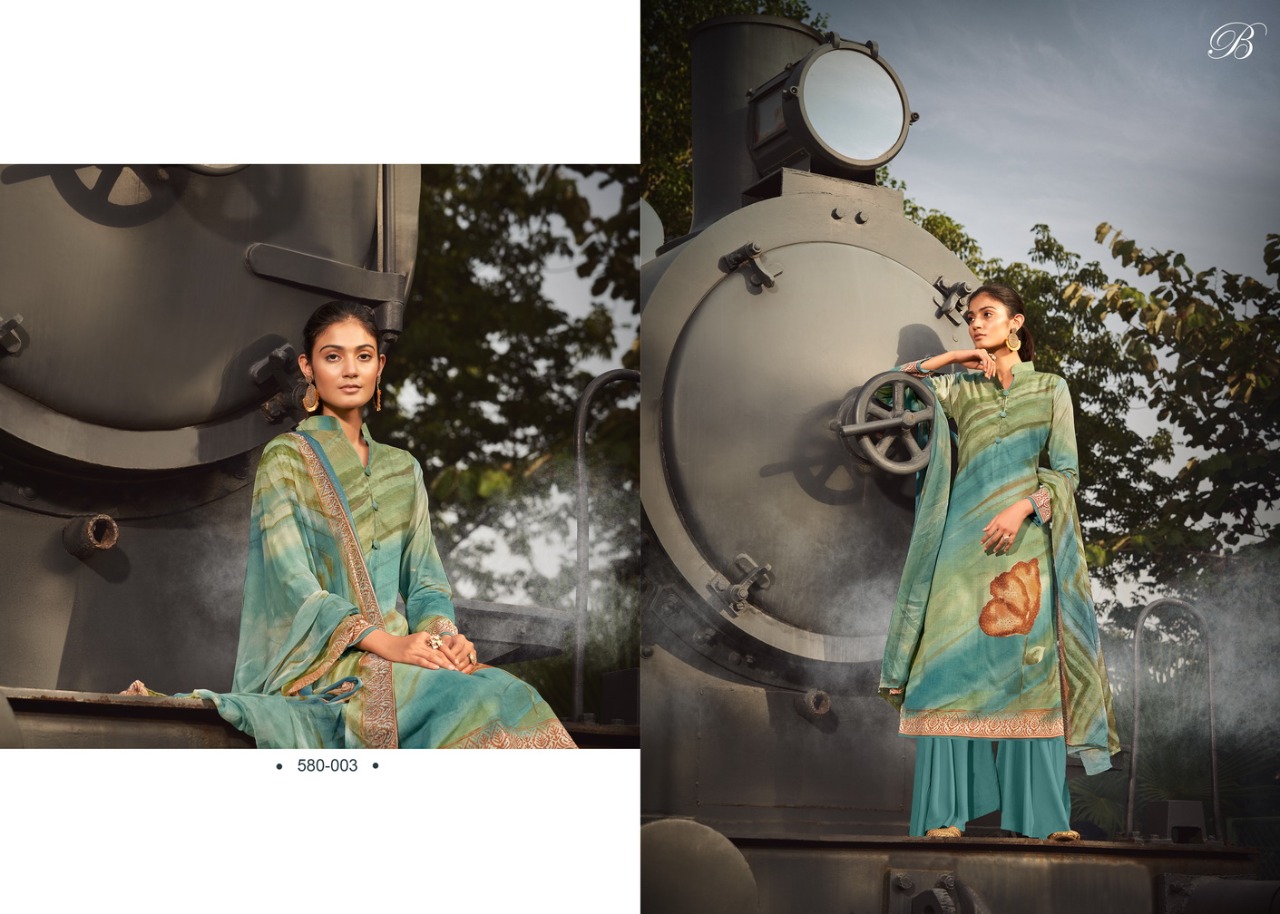 belliza designer studio ruhani pure pashmina exclusive print salwar suit catalog