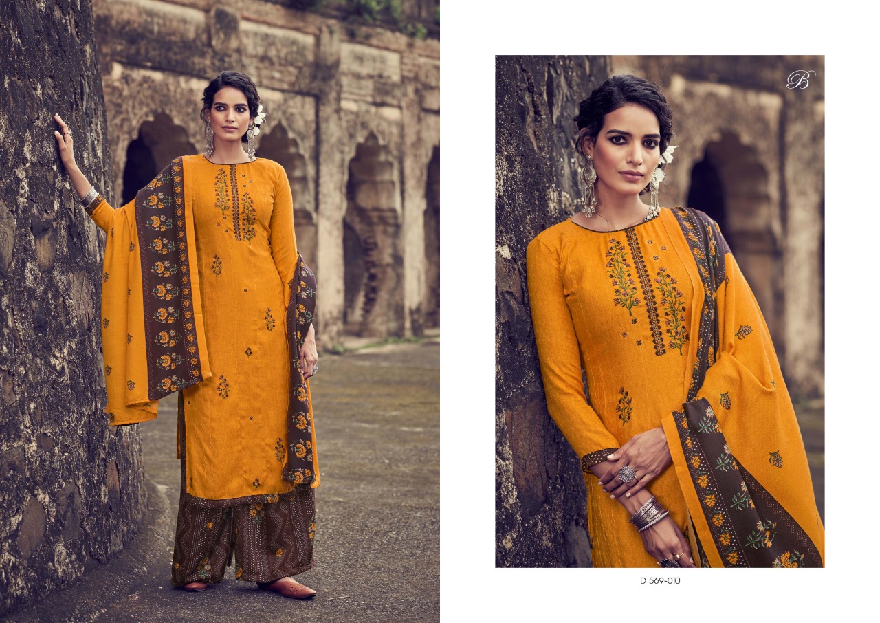 belliza designer studio simora pashmina exclusive print salwar suit catalog