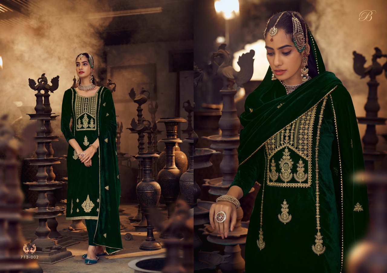 belliza designer studio velvet luxury velvet decent look salwar suit catalog