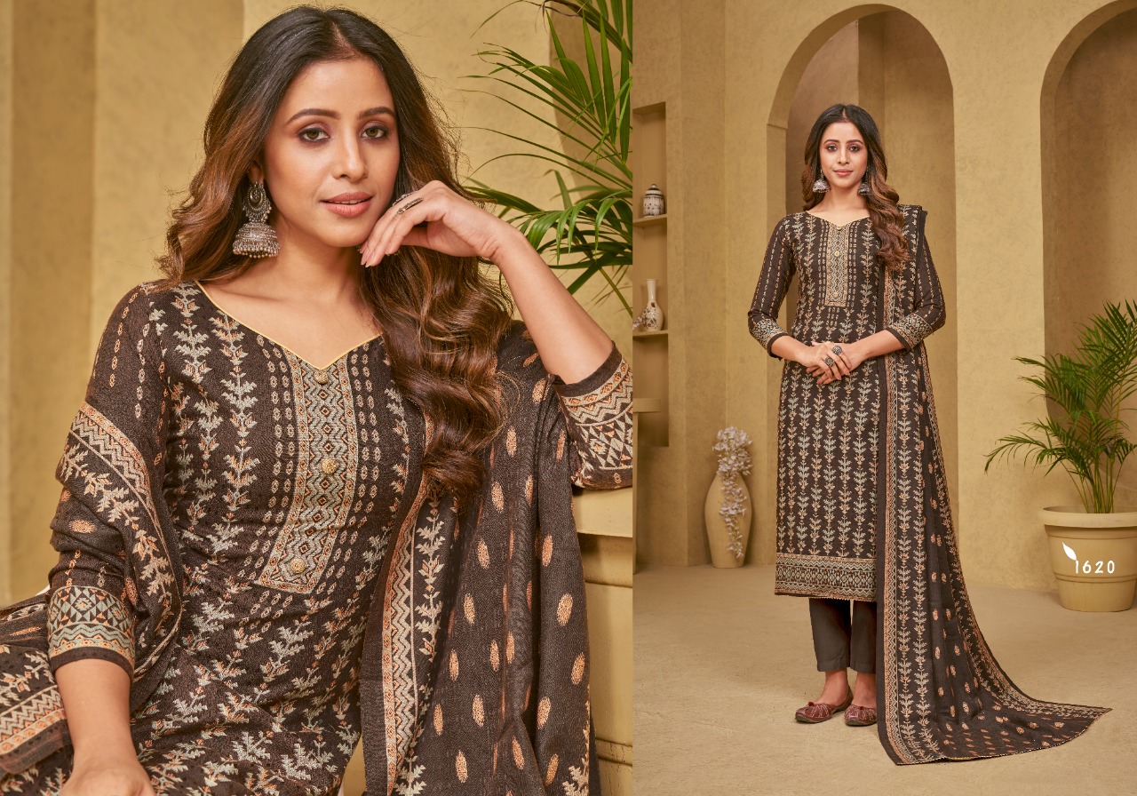 bipson gulnaar pashmina exclusive print salwar suit catalog