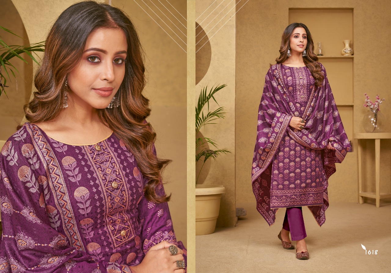 bipson gulnaar pashmina exclusive print salwar suit catalog