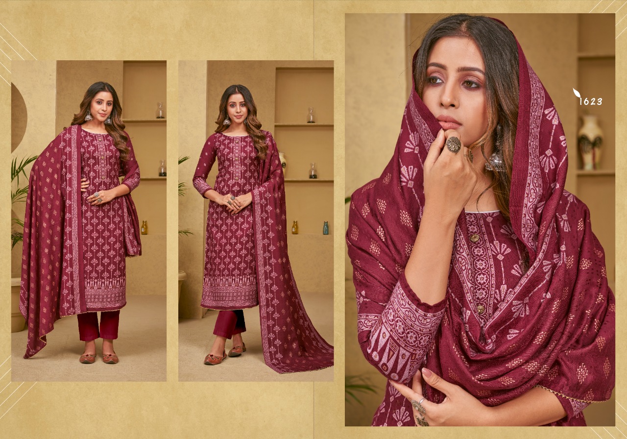 bipson gulnaar pashmina exclusive print salwar suit catalog