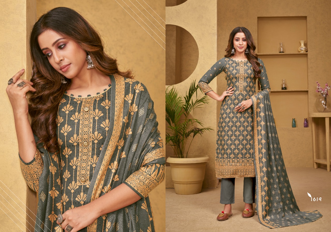 bipson gulnaar pashmina exclusive print salwar suit catalog