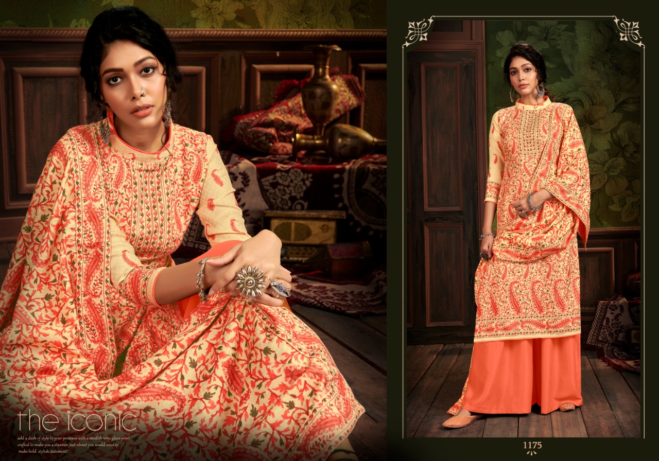 bipson heer d no 1174 to 1177 pashmina elegant salwar suit catalog