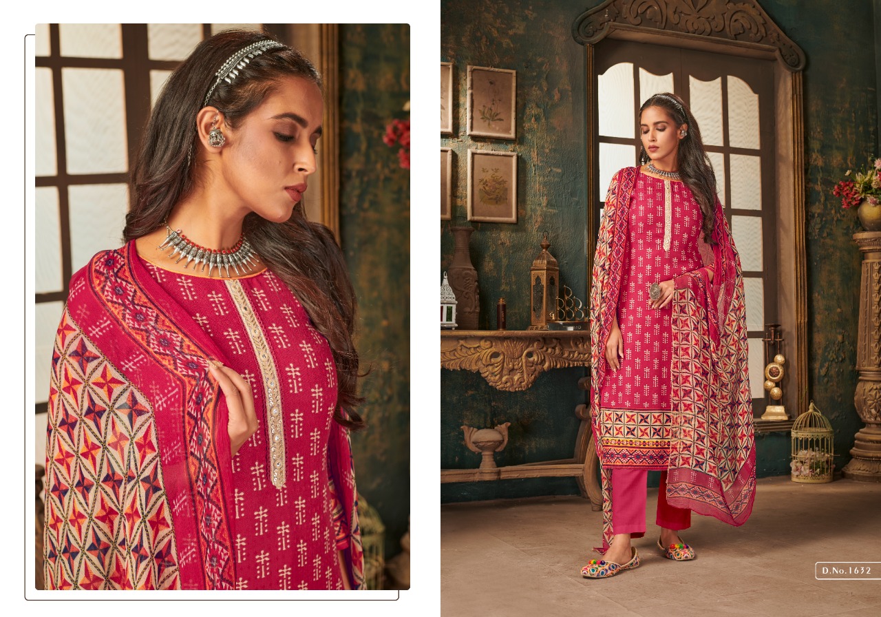 bipson phulkari pure pashmina gorgeous look salwar suit catalog