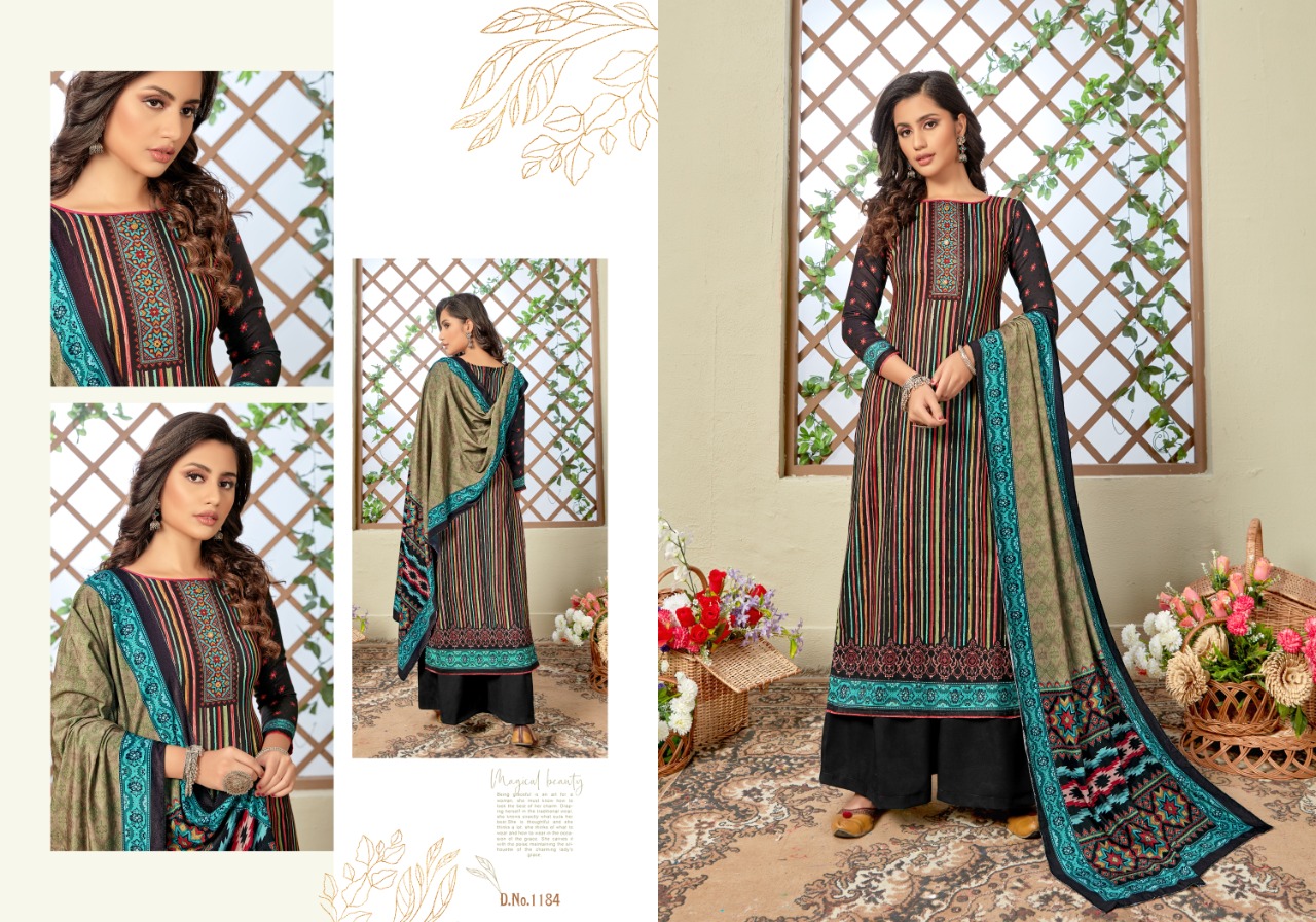 bipson shaneel 4 woollen pashmina gorgeous look salwar suit catalog