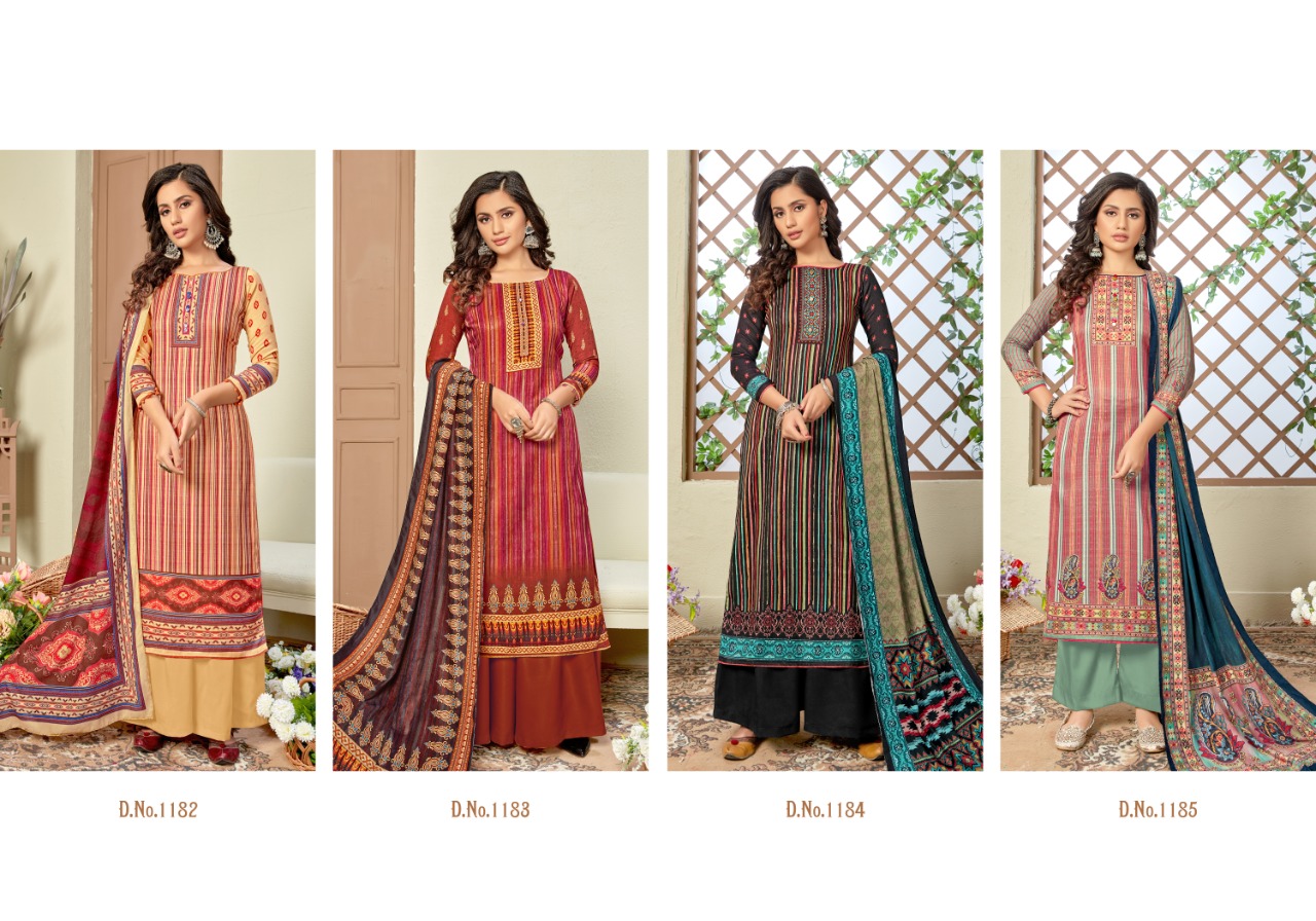 bipson shaneel 4 woollen pashmina gorgeous look salwar suit catalog