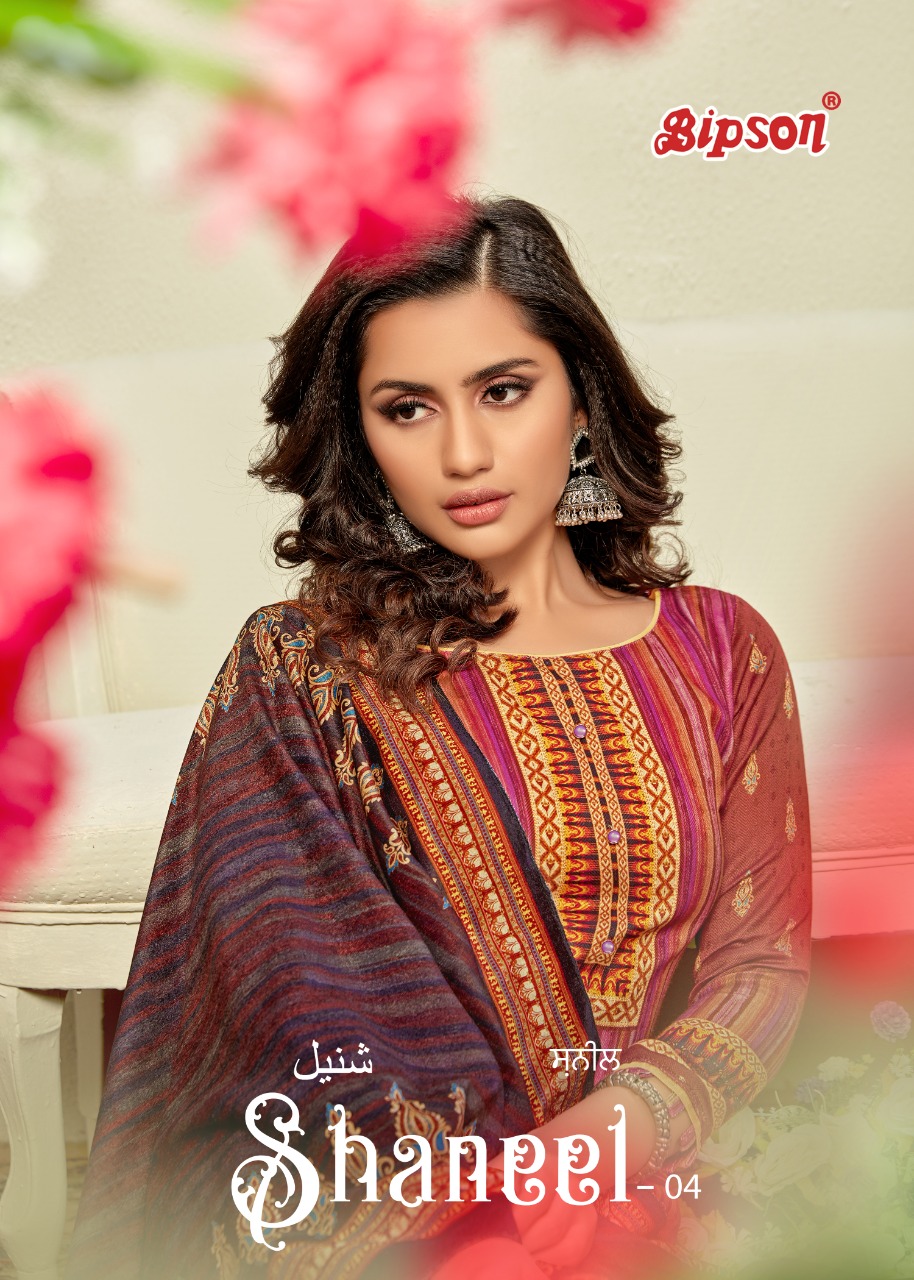 bipson shaneel 4 woollen pashmina gorgeous look salwar suit catalog