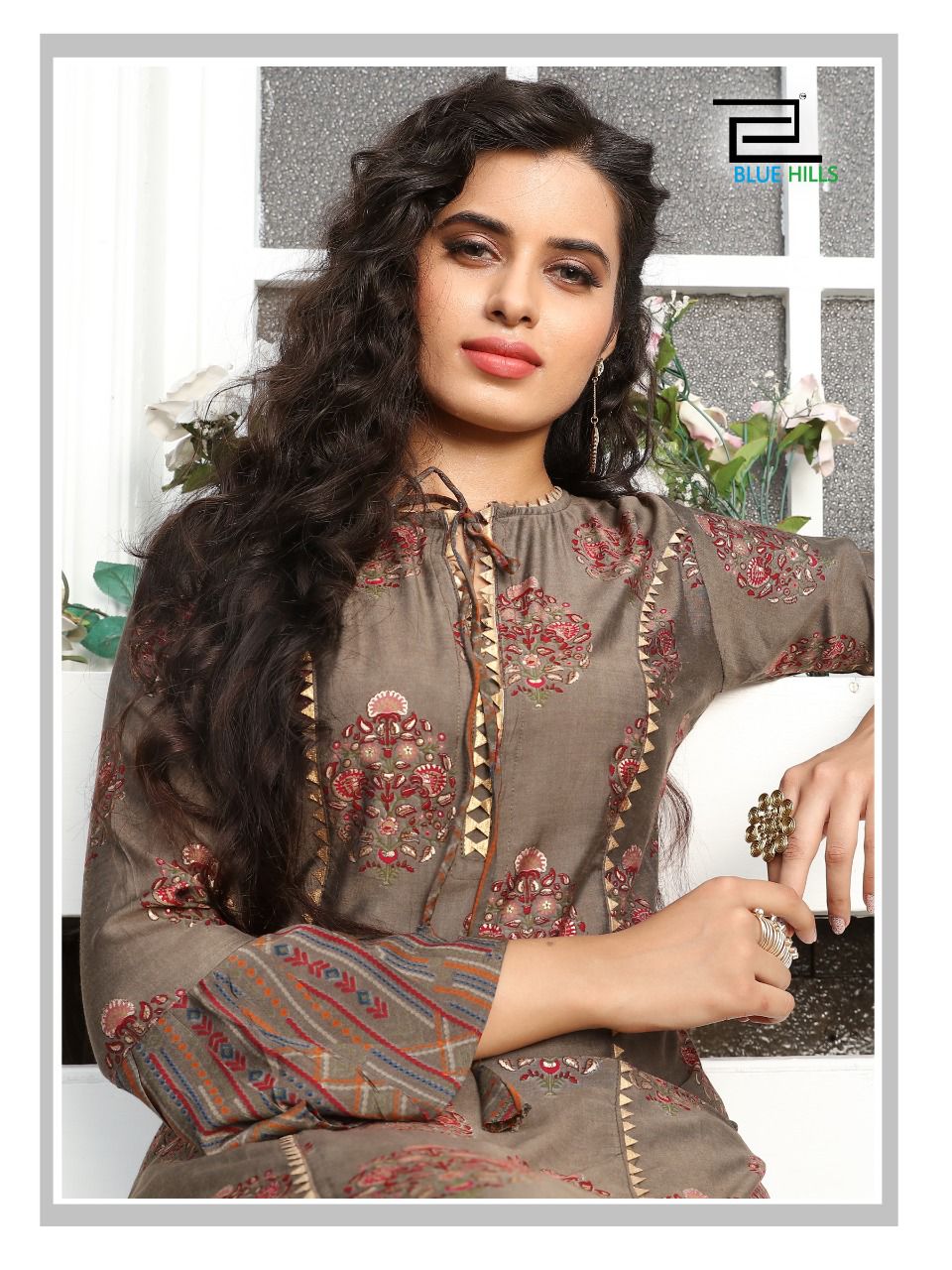 bluehills glory rayon astonishing kurti with plazzo catalog