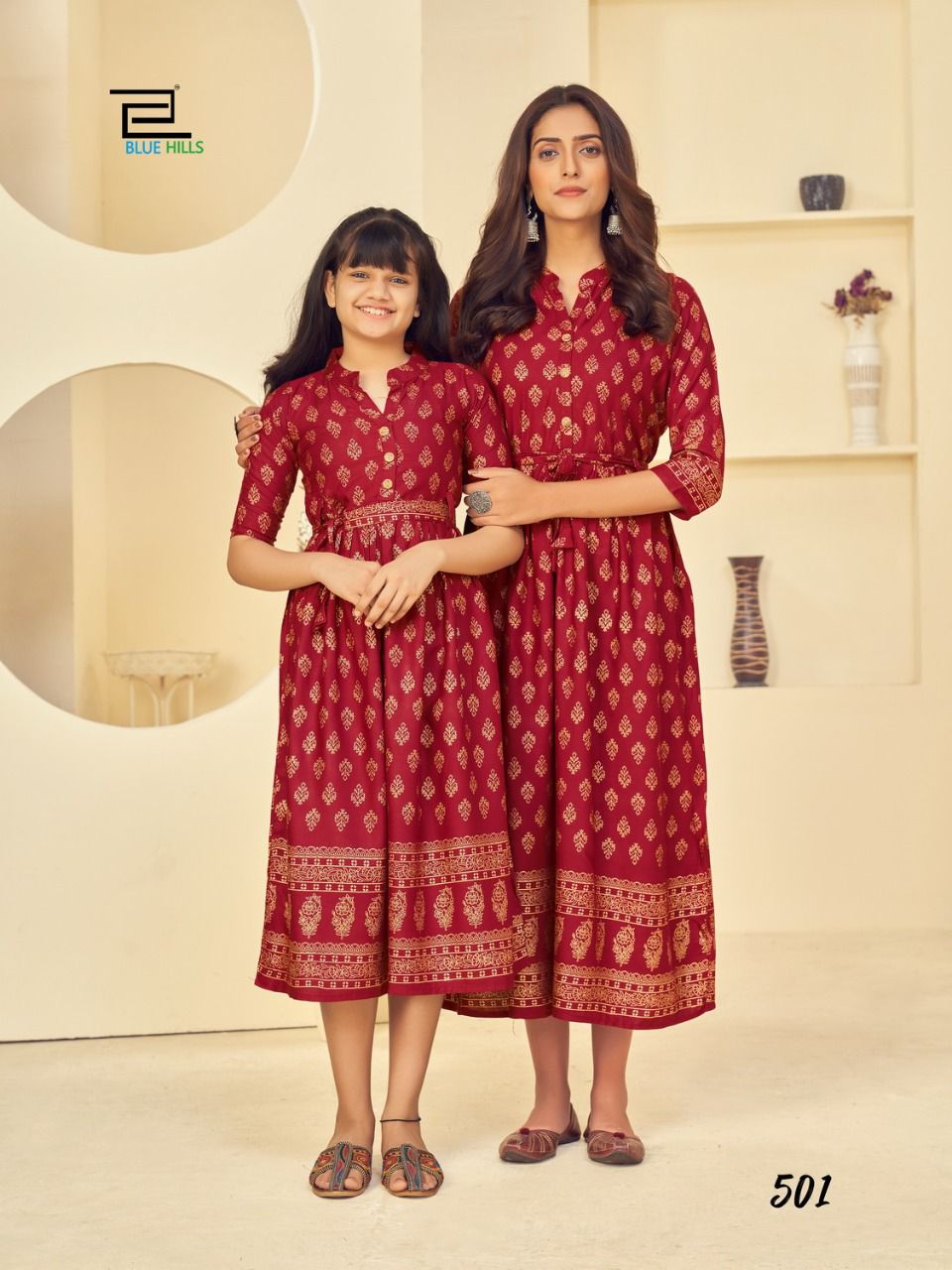 bluehills like mom like daughter vol 5 rayon attractive kurti catalog