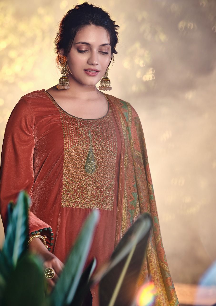 deepsy suit gulnar velvet regal look salwar suit catalog