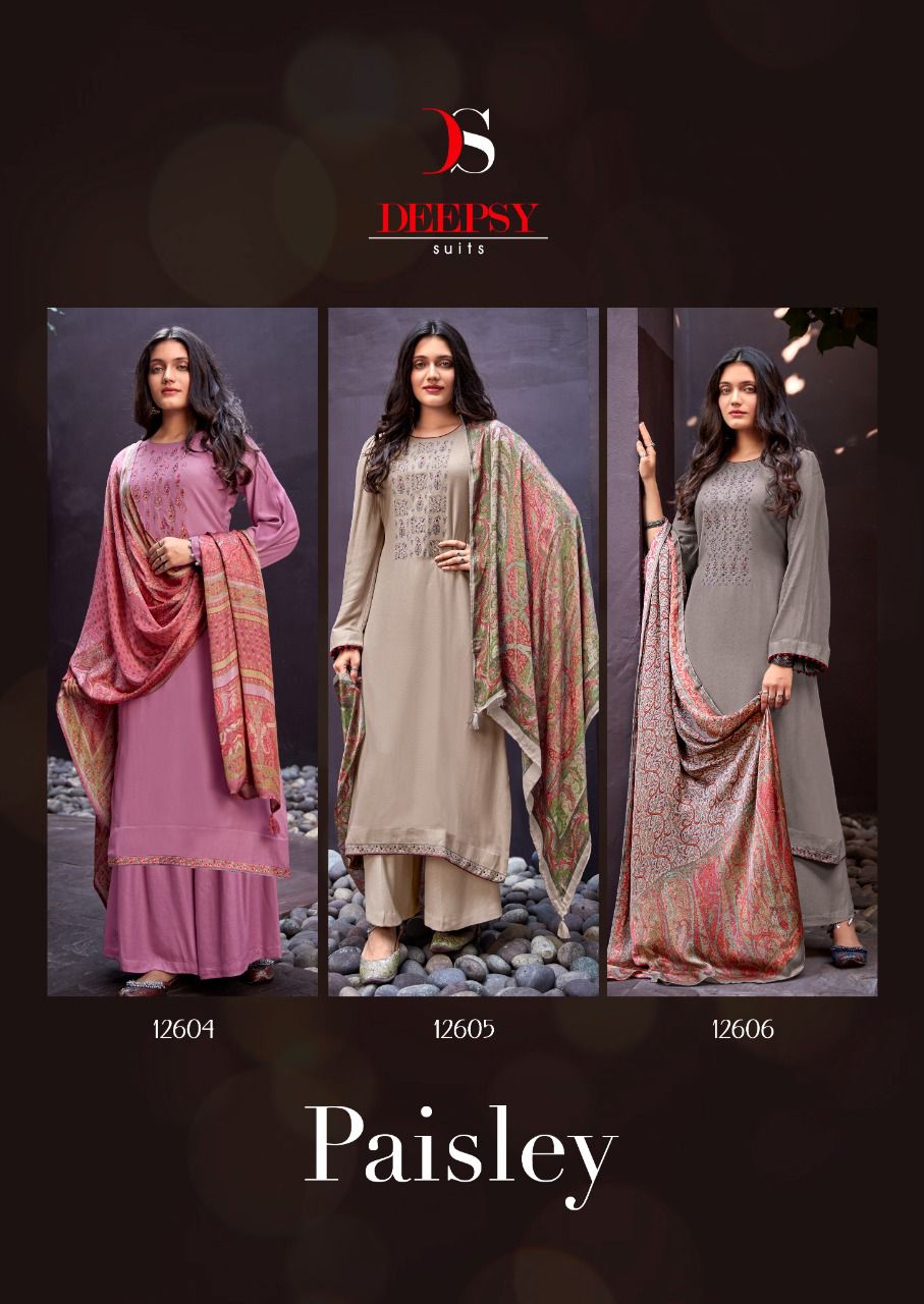 deepsy suit paisely viscose decent look salwar suit catalog