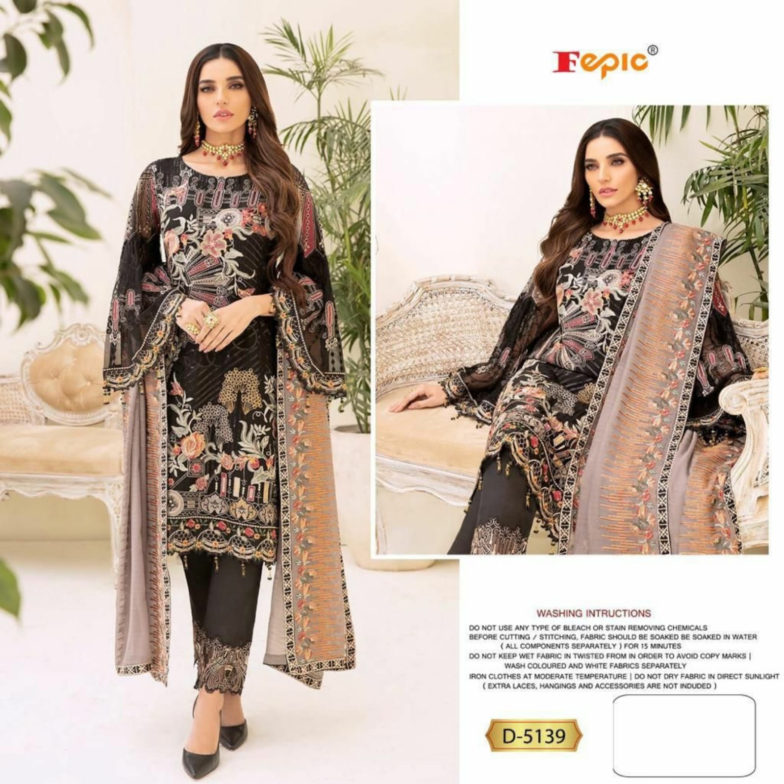 fepic rosemeen  d 5134 georgette innovative style salwar suit single