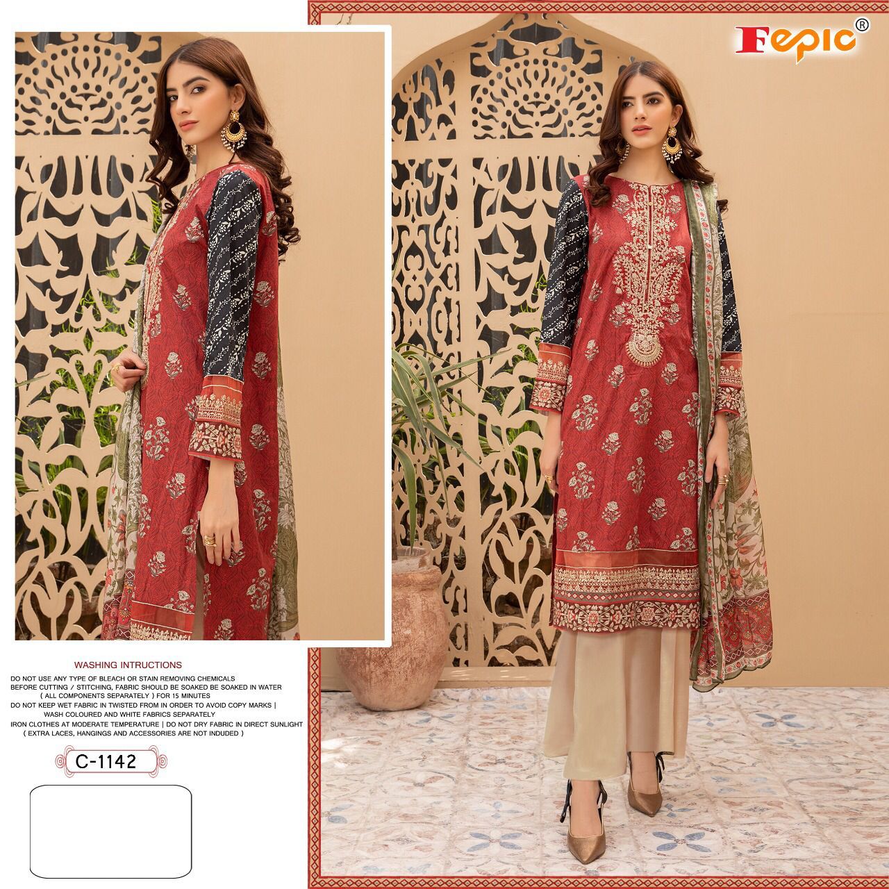 fepic rosemeen c 1142 cotton regal look salwar suit single