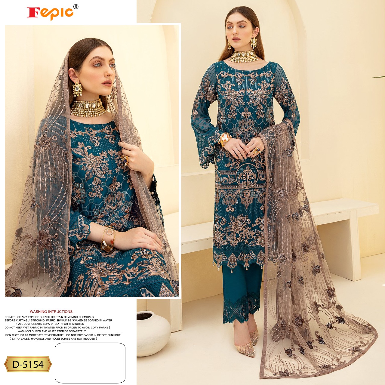 fepic rosemeen d no d 5154 georgette innovative style salwar suit single