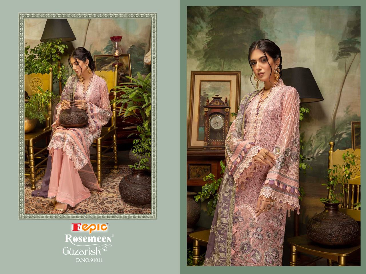 fepic rosemeen guzarish georgette regal look salwar suit catalog