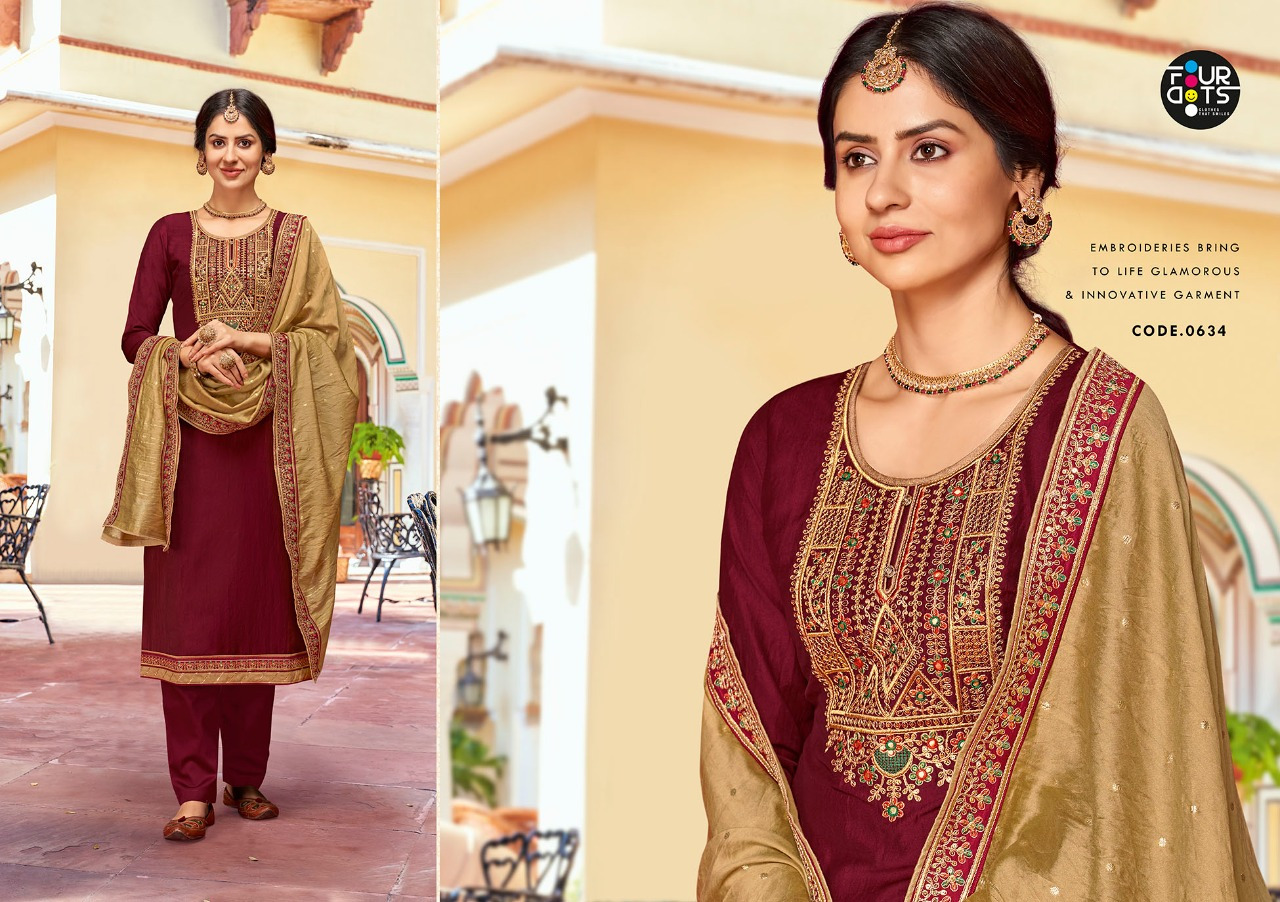 fourdots manjari vol 7 silk elegant salwar suit catalog