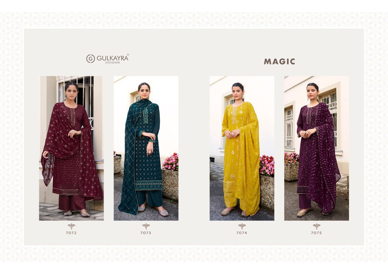 gulkayra magic georgette decent look salwar suit catalog