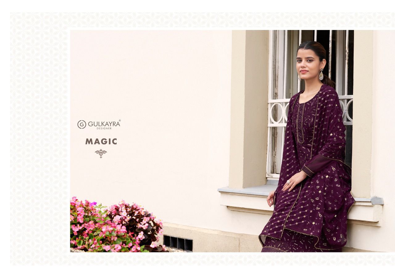 gulkayra magic georgette decent look salwar suit catalog