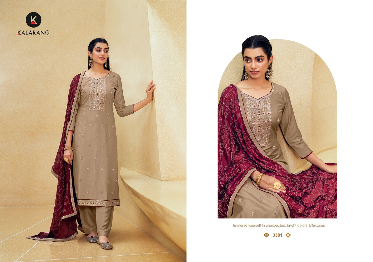 kalarang barkha silk elegant salwar suit catalog