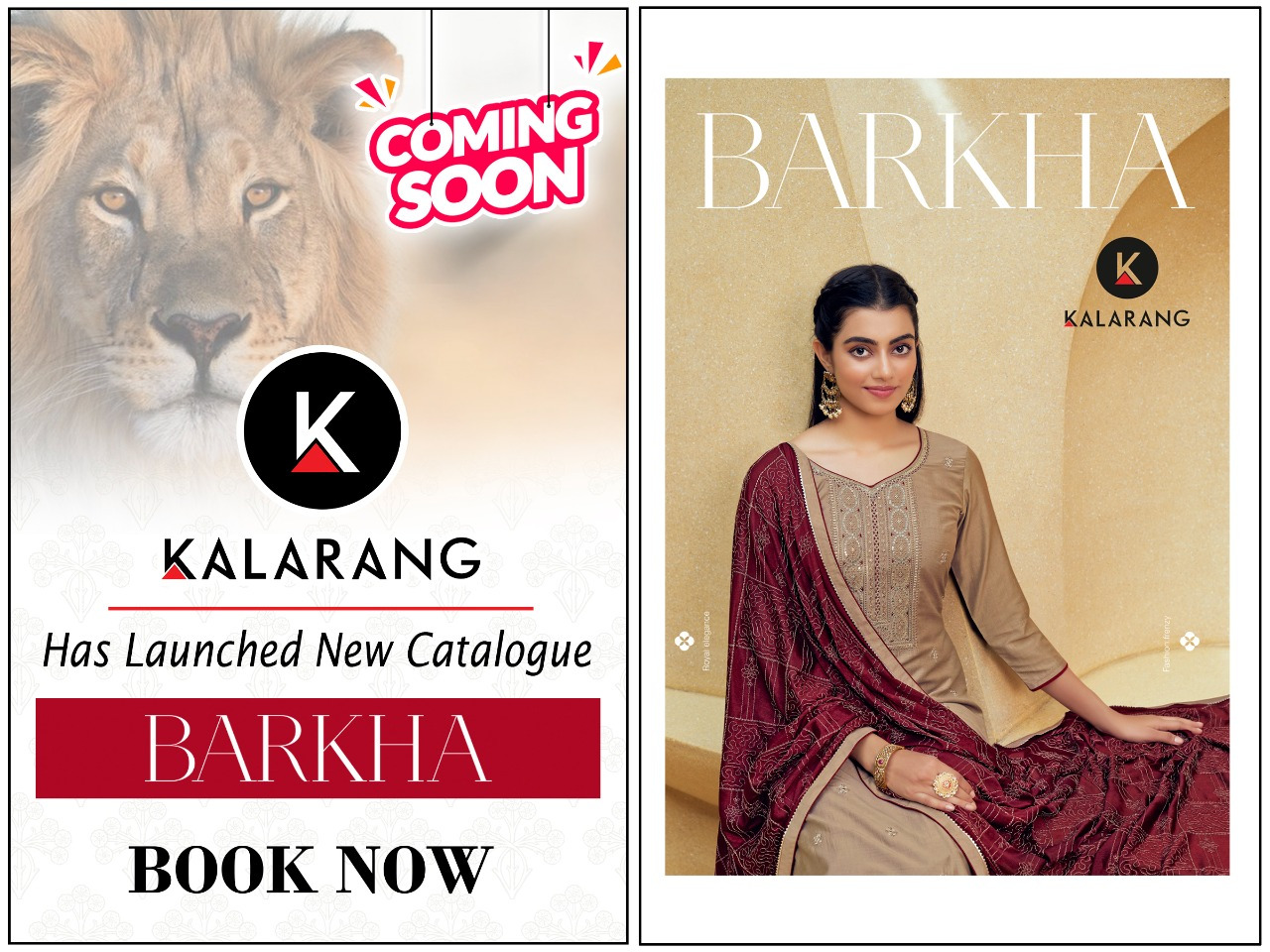 kalarang barkha silk elegant salwar suit catalog