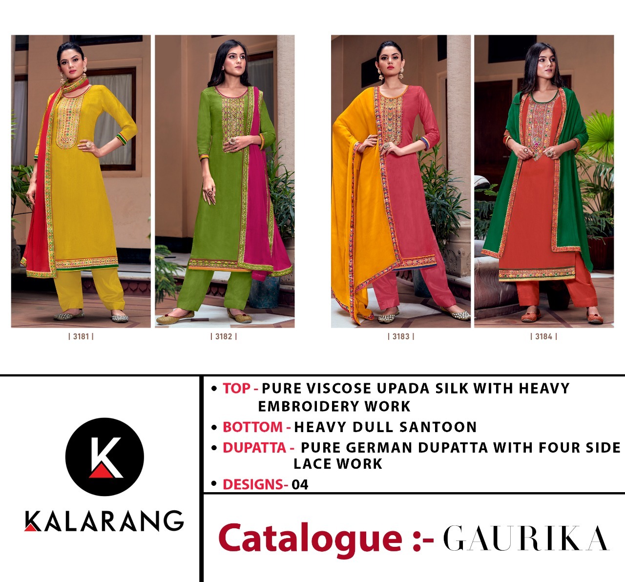 kalarang gaurika viscose astonish look salwar suit catalog