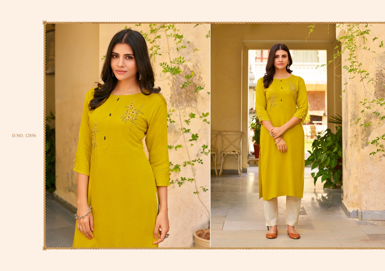 kalaroop by kajree Phoenix rayon graceful look kurti catalog