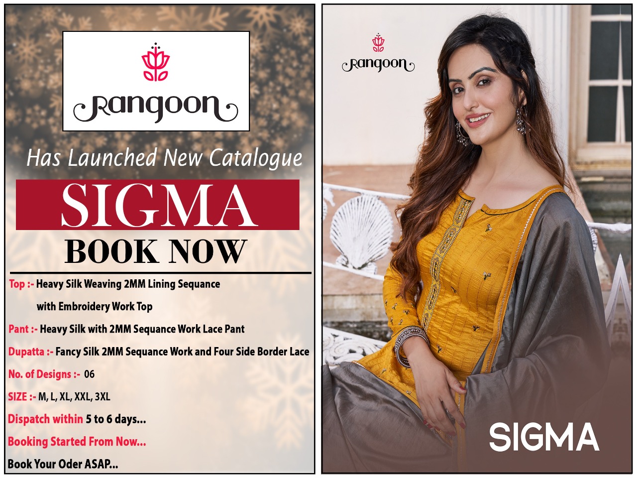 kessi rangoon sigma silk gorgeous look top bottom with dupatta catalog