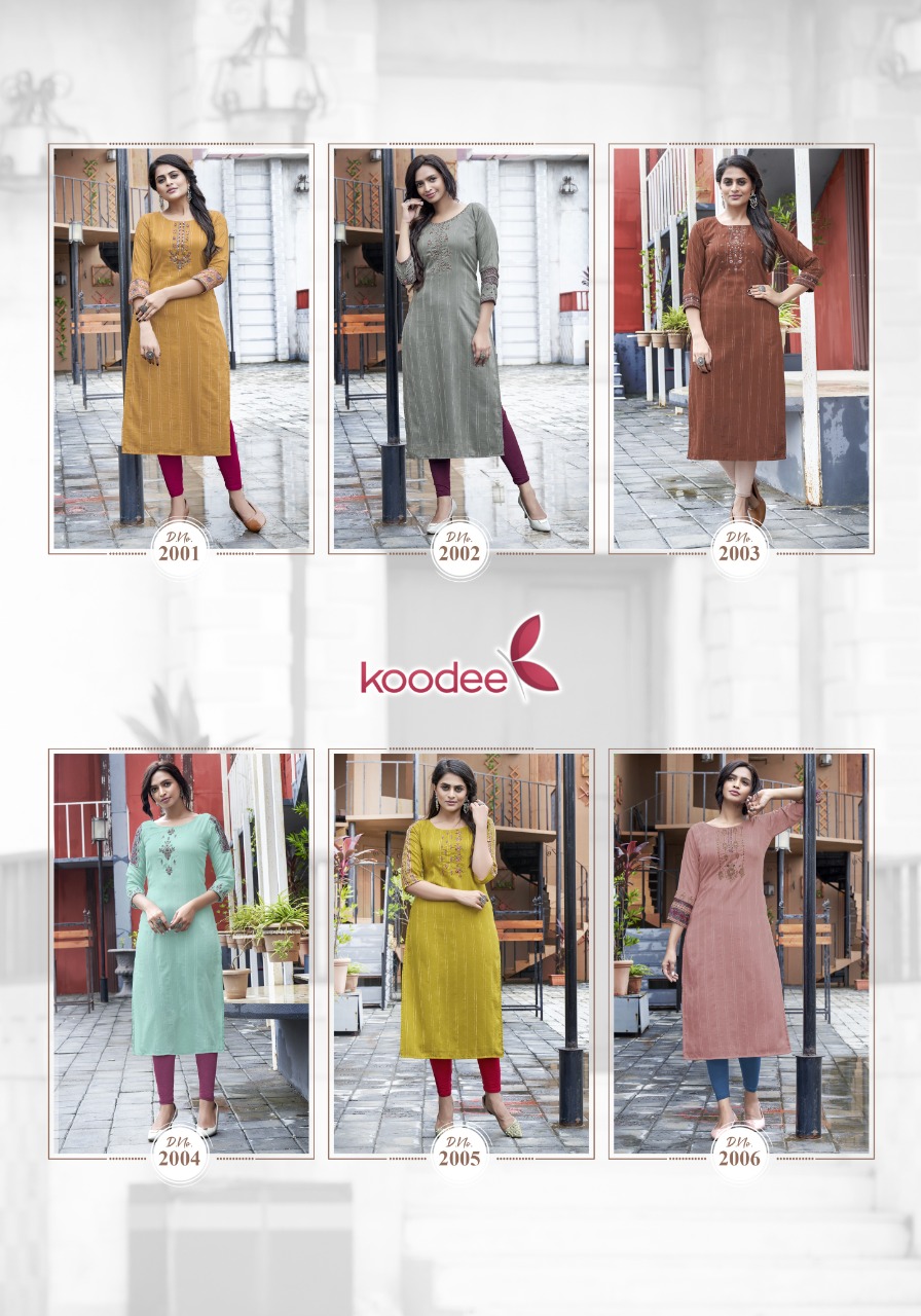 koodee simran vol 1 chinon elegant kurti catalog