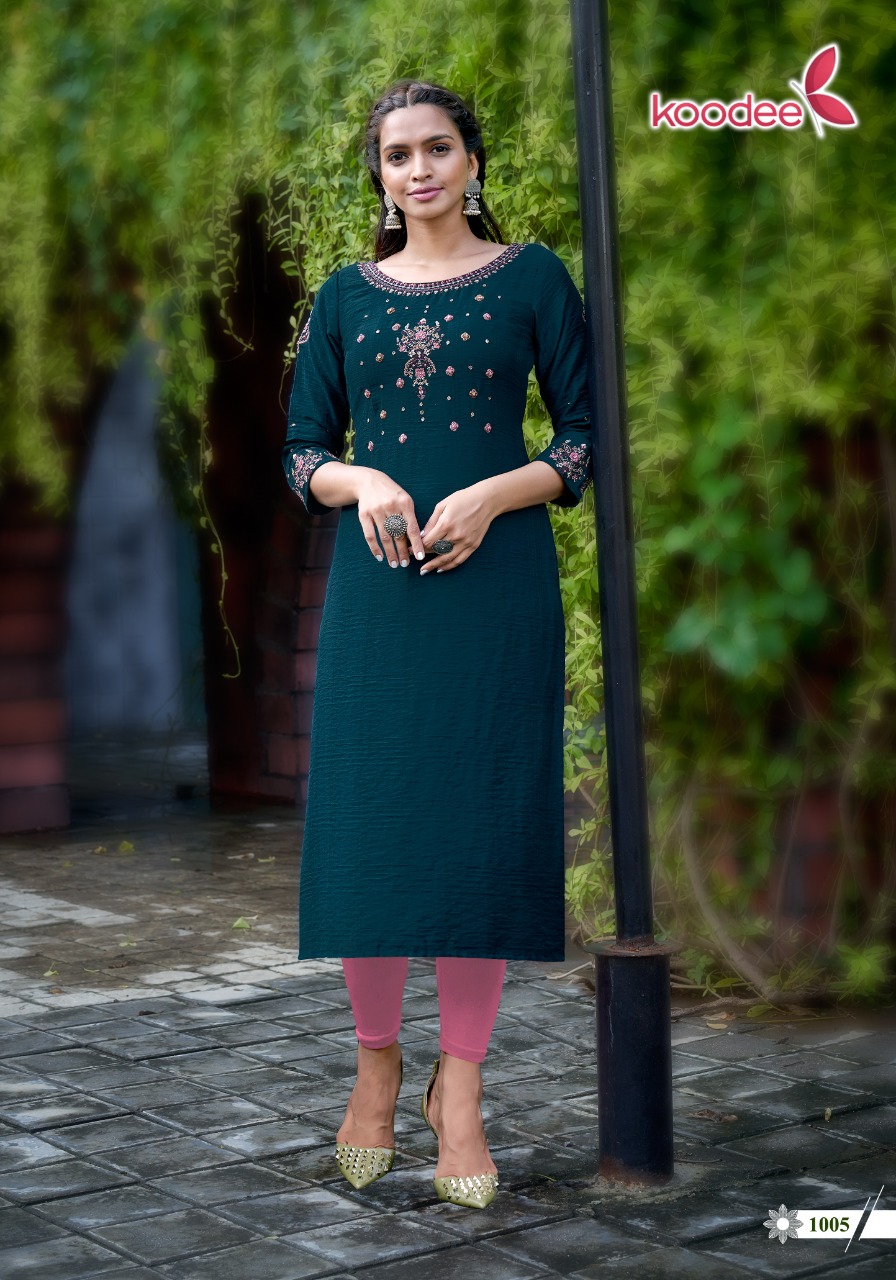 koodee veer 2 viscose elegant kurti catalog