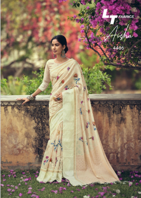 l t fashion aaisha silk graceful look saree catalog