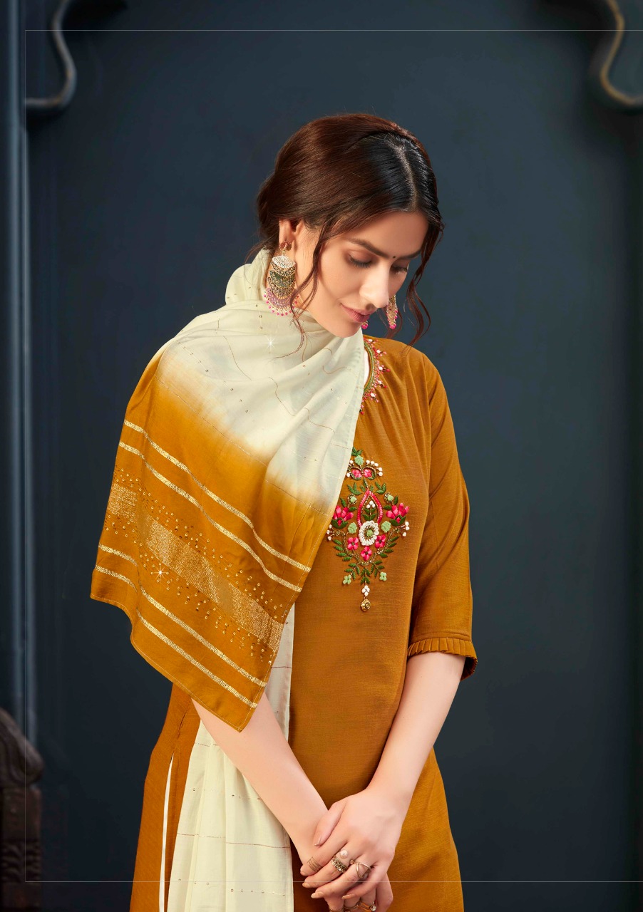 lily and lali maisha viscose astonish style kurti pant with dupatta catalog