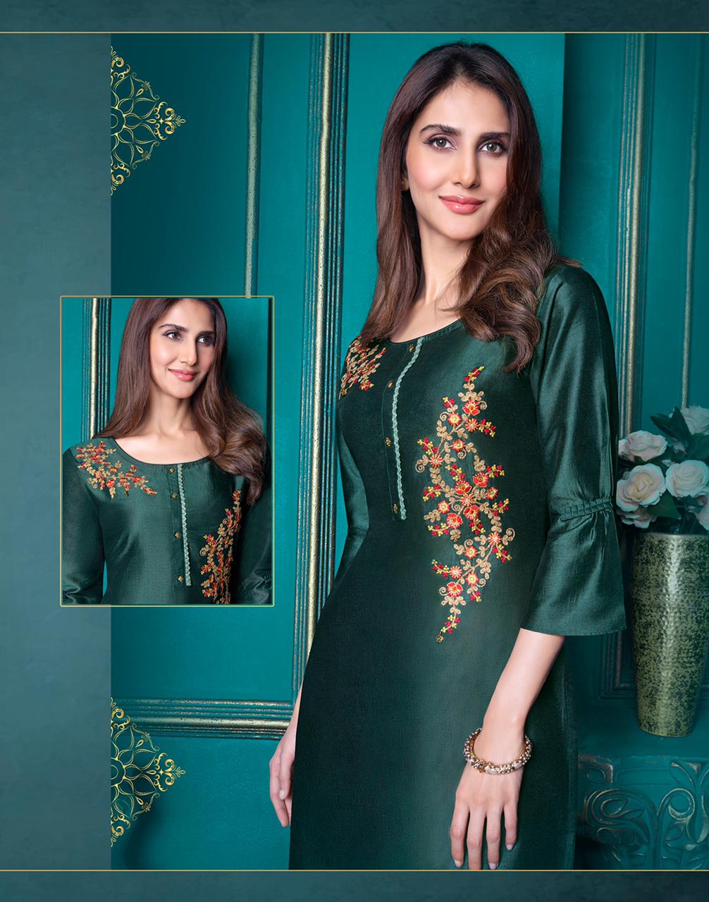 lily and lali monalisa 4 bemberg silk astonish style kurti pant with dupatta catalog