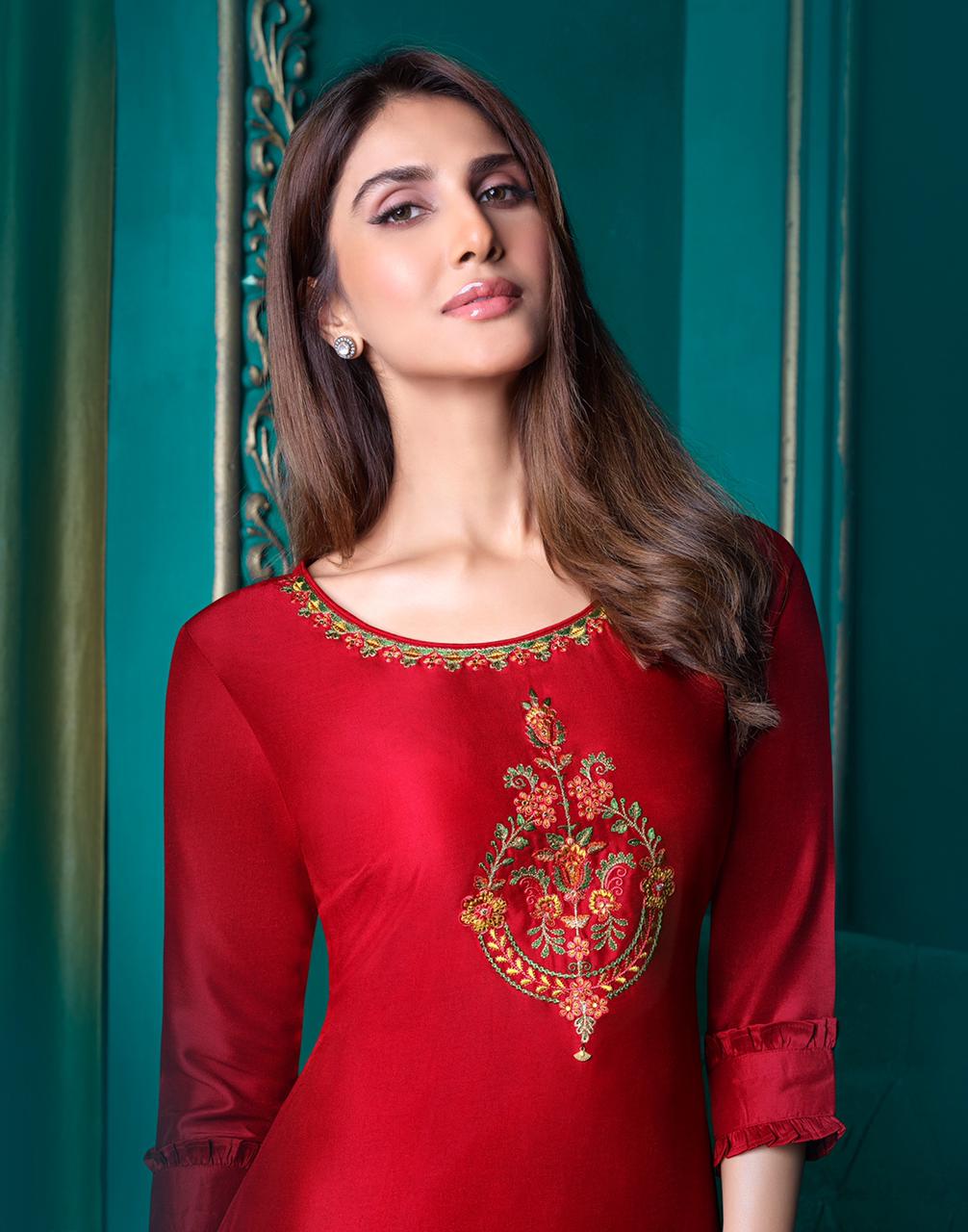 lily and lali monalisa 4 bemberg silk astonish style kurti pant with dupatta catalog