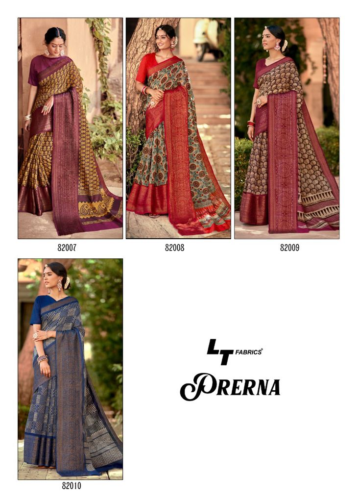 lt fashion prerna vol 3 cotton authentic fabric saree catalog