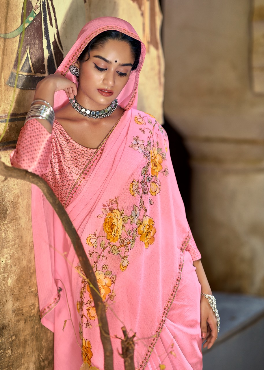 lt kashvi creation anupriya chiffon decent look saree catalog