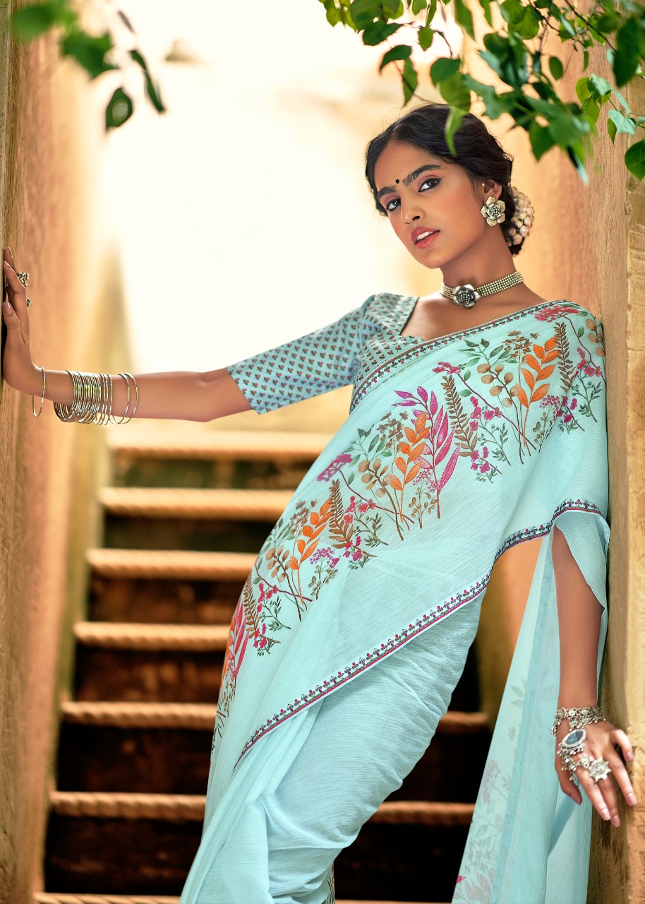 lt kashvi creation anupriya chiffon decent look saree catalog