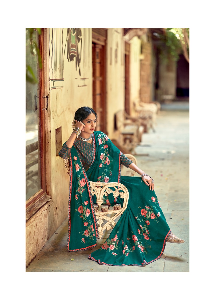 lt kashvi creation anupriya chiffon decent look saree catalog