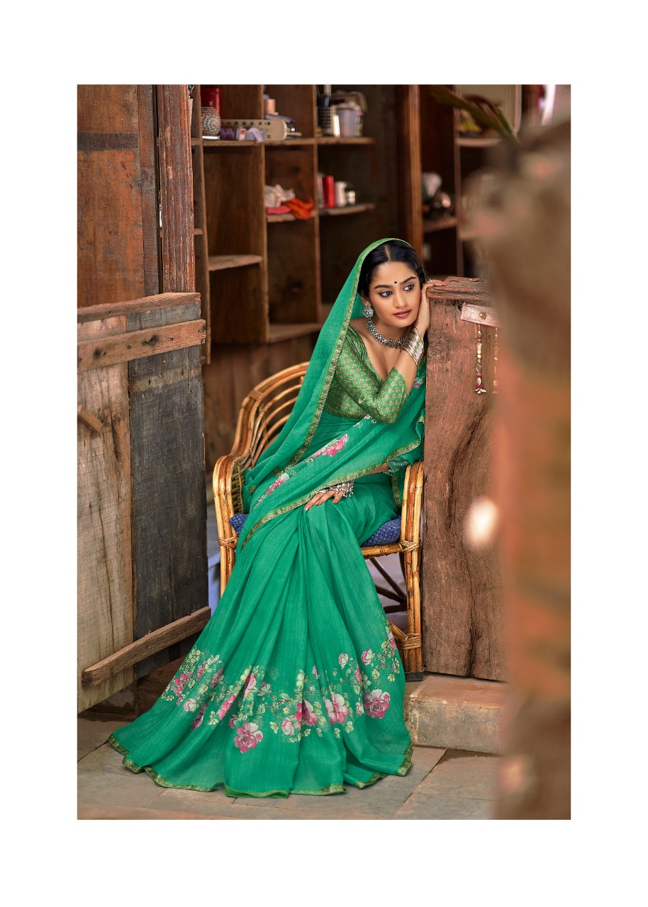 lt kashvi creation anupriya chiffon decent look saree catalog