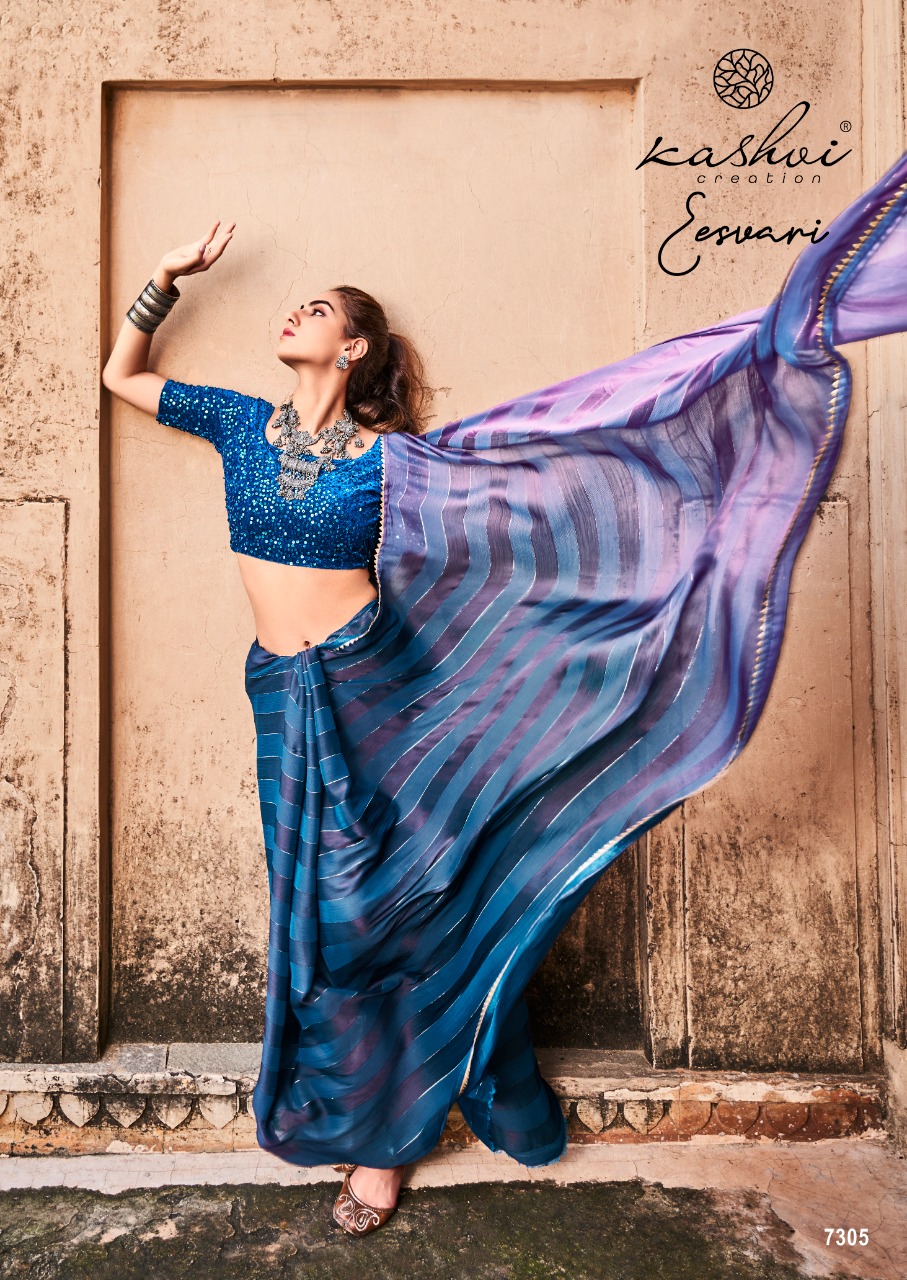 lt kashvi creation eesvari satin gorgeous look saree catalog