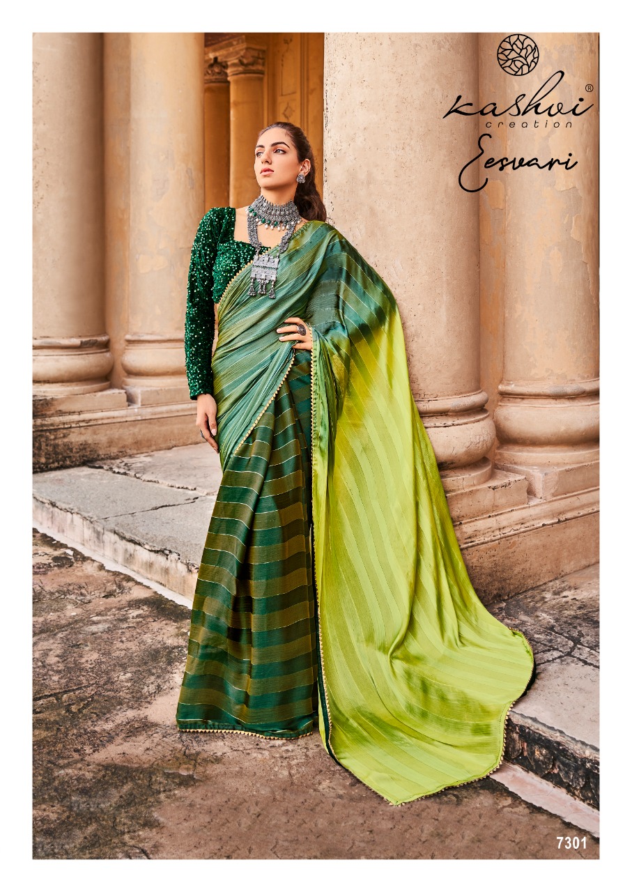 lt kashvi creation eesvari satin gorgeous look saree catalog