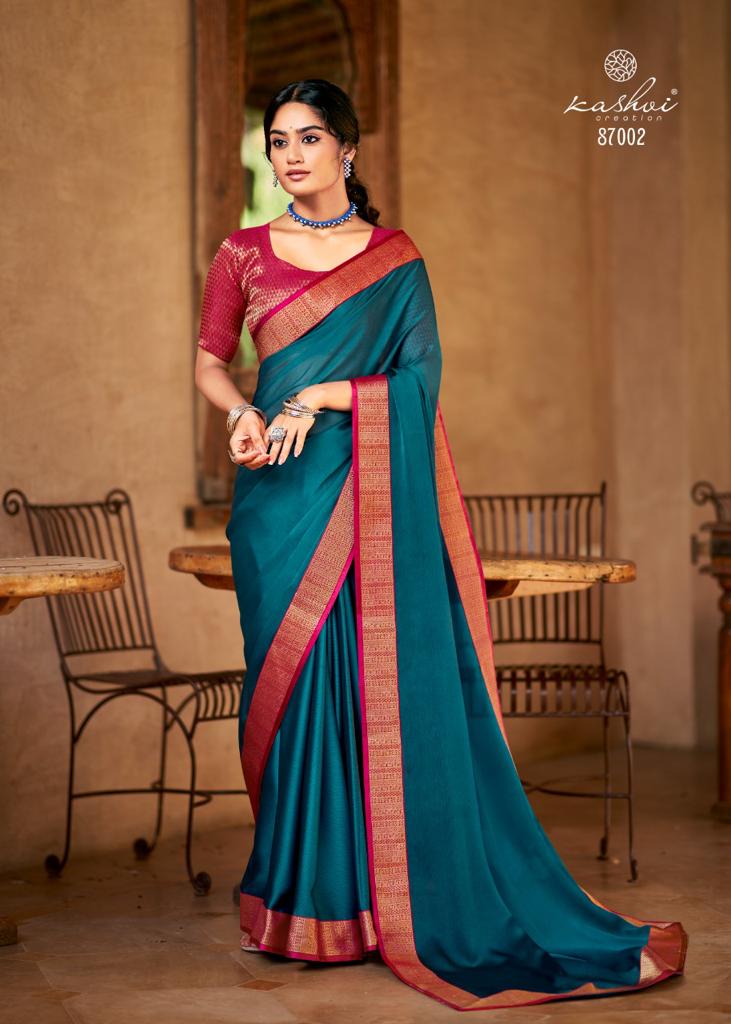 lt kashvi creation kaveri chiffon regal look saree catalog