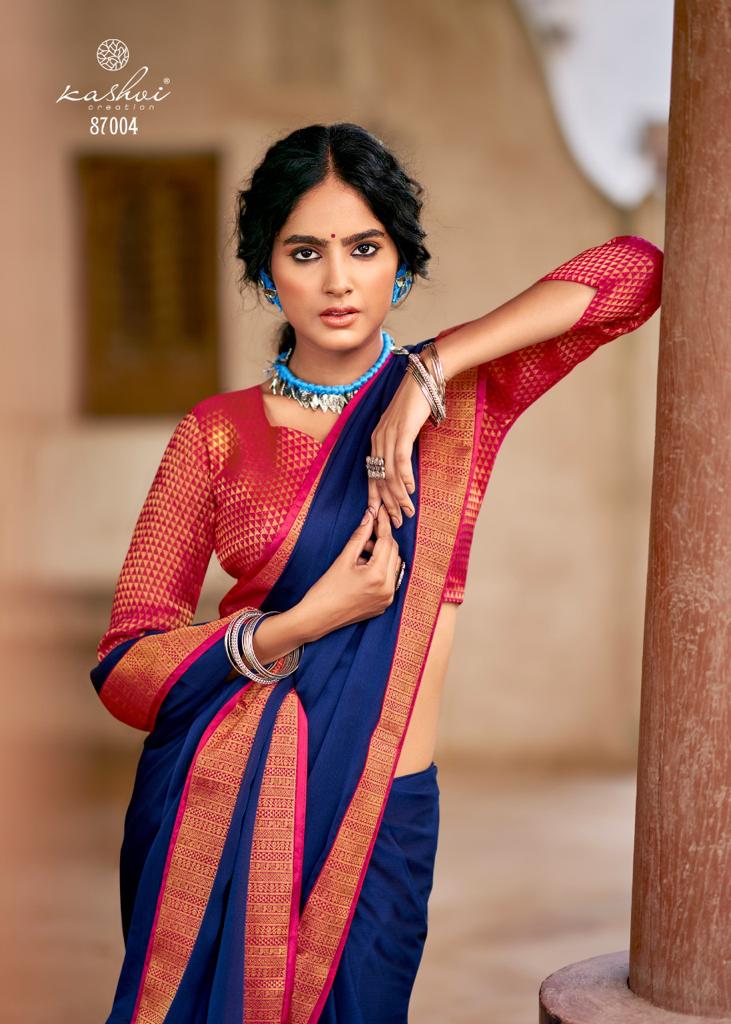 lt kashvi creation kaveri chiffon regal look saree catalog