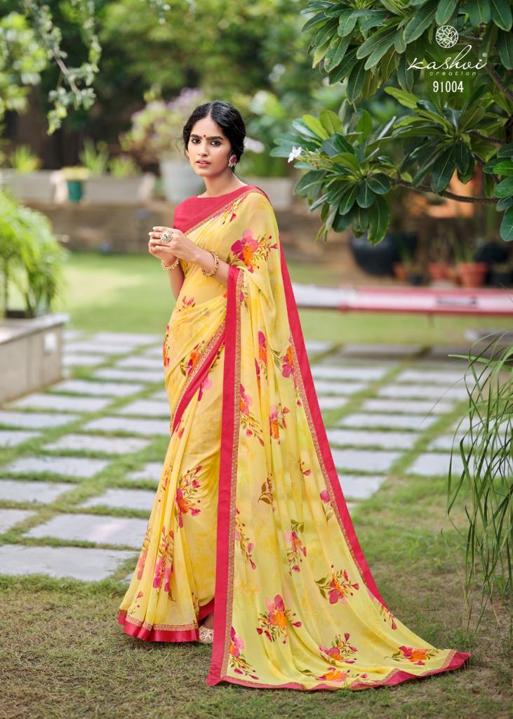 lt kashvi creation orchid vol 3 georgette elegant saree catalog