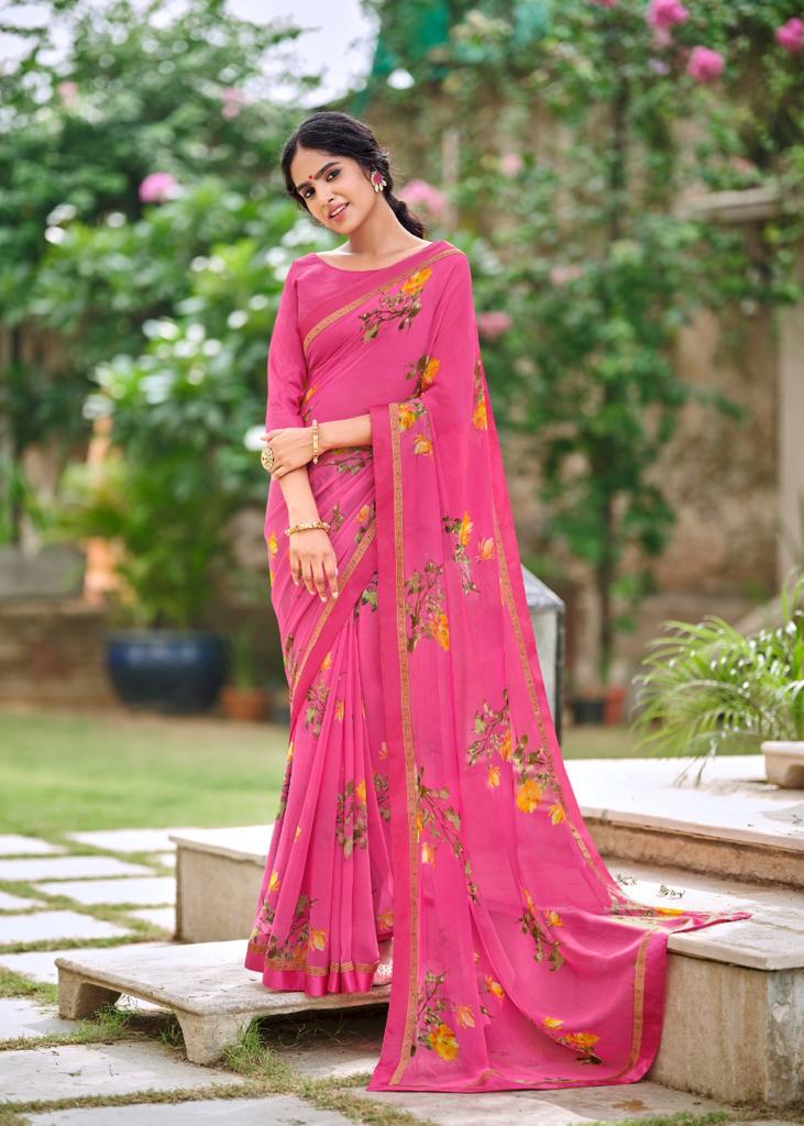 lt kashvi creation orchid vol 3 georgette elegant saree catalog