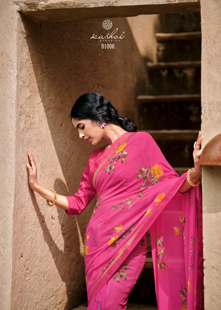 lt kashvi creation orchid vol 3 georgette elegant saree catalog