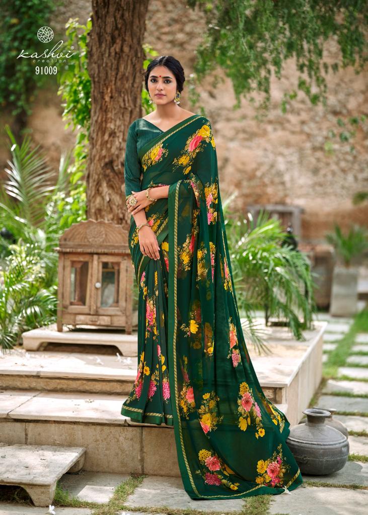 lt kashvi creation orchid vol 3 georgette elegant saree catalog