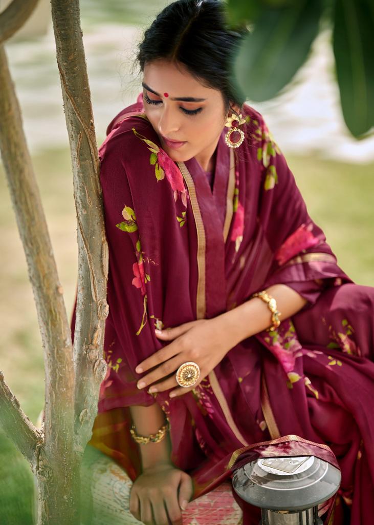 lt kashvi creation orchid vol 3 georgette elegant saree catalog