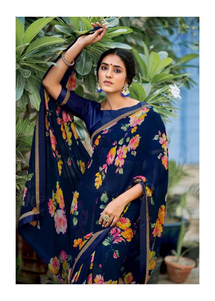 lt kashvi creation orchid vol 3 georgette elegant saree catalog