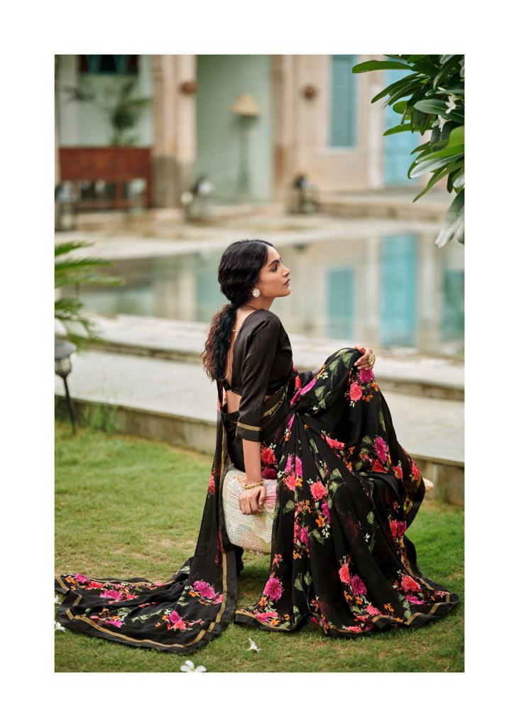 lt kashvi creation orchid vol 3 georgette elegant saree catalog